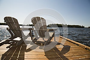 Sitting on the dock of the bay, Kenora, from the water of Lake of the Woods