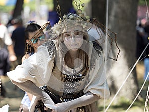 A nature loving fairy performes at the annual Bristol Renaissance Faire