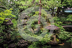 The picturesque Kenroku-en gardens, Kanazawa, Ishikawa, Japan photo