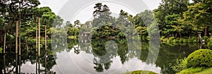 Panorama of the picturesque Kenroku-en gardens, Kanazawa, Ishikawa, Japan photo