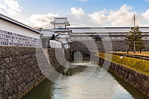 Kenrokuen Garden and Kanazawa Castle Park in Kanazawa, Japan