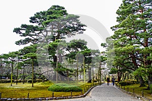 Kenrokuen Garden in Kanazawa, Japan