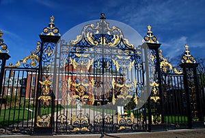 Kensington Palace gate. London, England