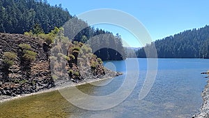 Kent lake dam and reservoir near Samuel Taylor Park California