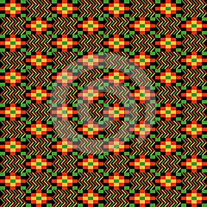 Kente Cloth Seamless Pattern