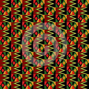 Kente Cloth Seamless Pattern