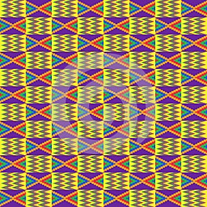 Kente Cloth Seamless Pattern