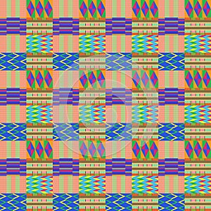 Kente Cloth Seamless Pattern