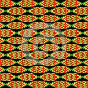 Kente Cloth Seamless Pattern