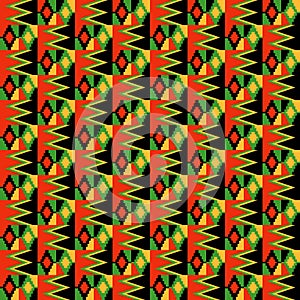 Kente Cloth Seamless Pattern