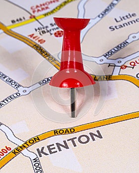 Kenton on a UK Map