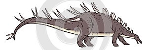 kentrosaurus dinosaur ancient vector illustration transparent background