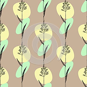 Kentucky bluegrass seamless pattern