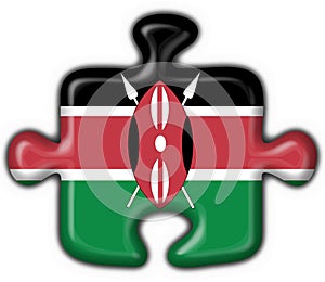 Kenya button flag puzzle shape