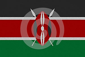 Kenya fabric flag