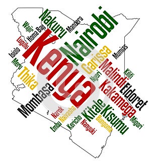 Kenya map and cities