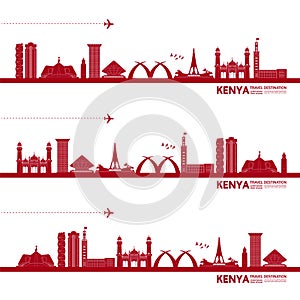 Kenya Deep Blue travel destination vector illustration photo