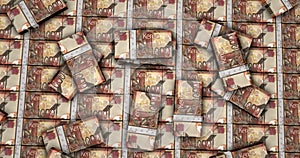 Kenya Shilling money banknotes packs surface animation