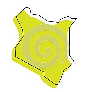 Kenya simplified vector map