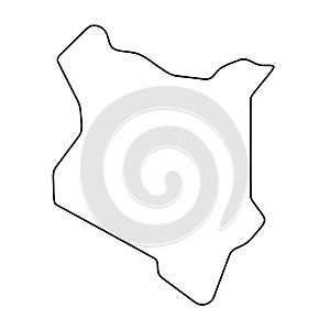 Kenya simplified vector outline map