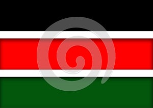 Kenyan flag as a three dimension image