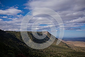 Kenyan Landscape Nature Mountains Great Rift Valley Escarpments Maai Mahiu In Kenya East Africa photo