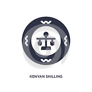 kenyan shilling icon on white background. Simple element illustration from africa concept