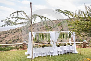 Kenyan Wedding Decoration Outdoors Setup Ol Talet Cottages off Magadi road below ole polos country club Kiserian Kenya