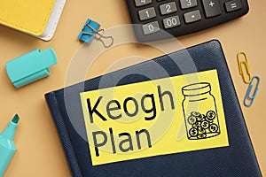 Keogh Plan is shown on the photo using the