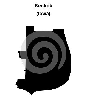 Keokuk outline map