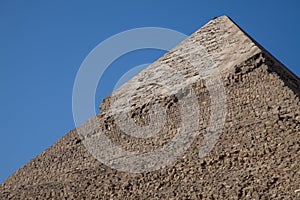 Keops pyramid top limestone cover photo