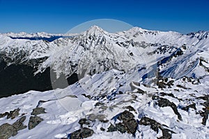 Kepler Track in Fiordland National Park in winter with snow mountains, South Island, New Zealand