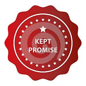 kept promise stamp on white
