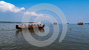 Kerala houseboat in backwaters, Alleppey