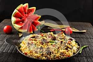 Kerala  mutton meat  biriyani - traditional recipes.