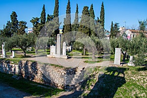 Kerameikos, the cemetery of ancient Athens in Greece. This was actually the cemetery of ancient Athens and was continuously in use