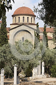 Keramikos. Ancient agora in Athens. Street of tombs. Greece