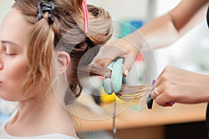 Keratin hair straightening at home.