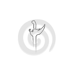 keris logo icon vector design template