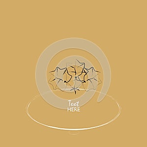 Elegant minimalist invitation card design, border frame