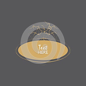 Elegant minimalist invitation card design, border frame