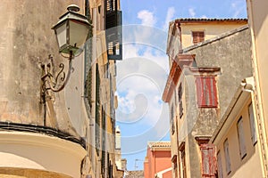 Kerkyra Corfu, Greece - Buildings in the Historic Center of Corfu Town UNESCO World Heritage