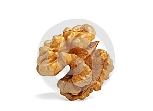 Kernel walnut isolated on the white background