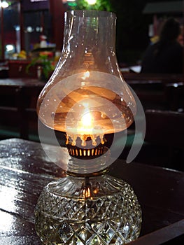 Kerosene lamp in one of the pubs