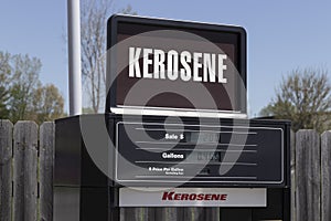 Kerosene pump at a gas station. Kerosene is used in oil lamps to cleaning agents, jet fuel, heating oil or for cooking