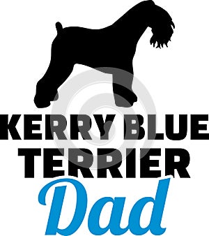 Kerry Blue Terrier dad silhouette