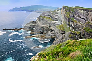 Kerry Cliffs of Portmagee on the Skellig Ring drive, Ireland