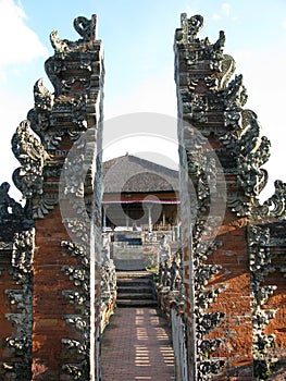 The Kertha Gosa Pavilion located on the island of Bali photo