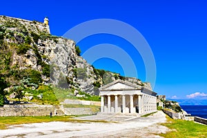 Kerykra old Phanteon. Important tourist attraction in Corfu