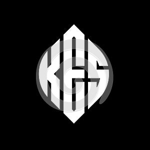 KES circle letter logo design with circle and ellipse shape. KES ellipse letters with typographic style. The three initials form a